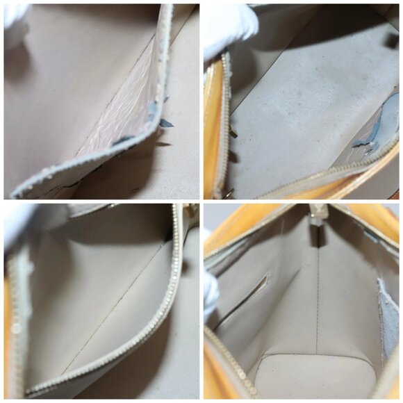 LOUIS VUITTON Monogram Vernis Houston Hand Bag Beige - Picture 14 of 16